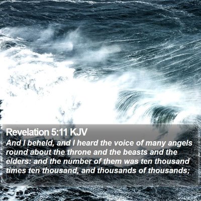 Revelation 5:11 KJV Bible Verse Image