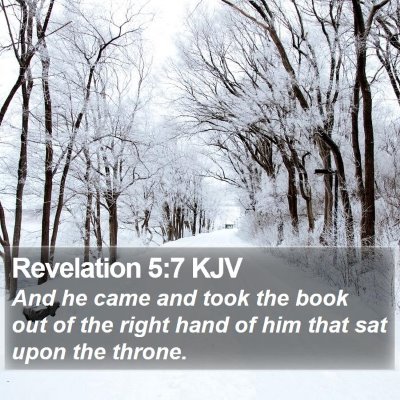 Revelation 5:7 KJV Bible Verse Image