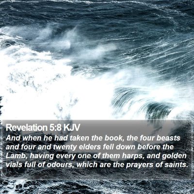 Revelation 5:8 KJV Bible Verse Image