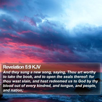 Revelation 5:9 KJV Bible Verse Image