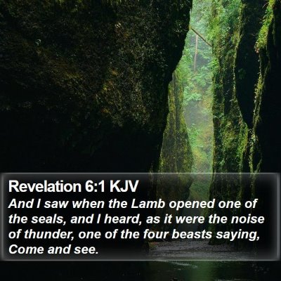 Revelation 6:1 KJV Bible Verse Image