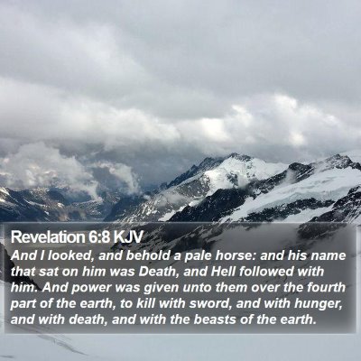 Revelation 6:8 KJV Bible Verse Image