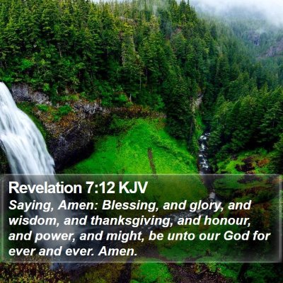 Revelation 7:12 KJV Bible Verse Image