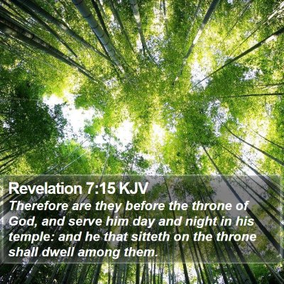 Revelation 7:15 KJV Bible Verse Image
