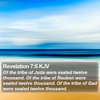 Revelation 7:5 KJV Bible Verse Image