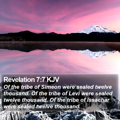 Revelation 7:7 KJV Bible Verse Image