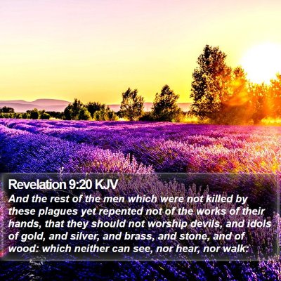 Revelation 9:20 KJV Bible Verse Image