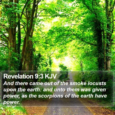 Revelation 9:3 KJV Bible Verse Image