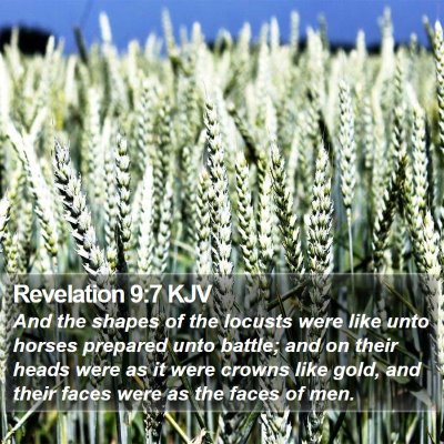 Revelation 9:7 KJV Bible Verse Image