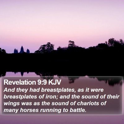 Revelation 9:9 KJV Bible Verse Image