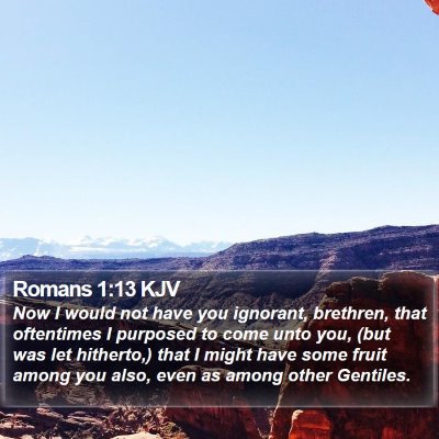 Romans 1:13 KJV Bible Verse Image