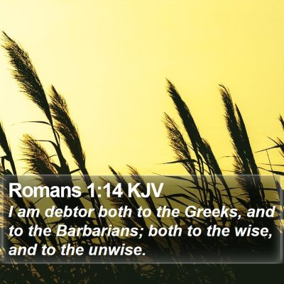 Romans 1:14 KJV Bible Verse Image