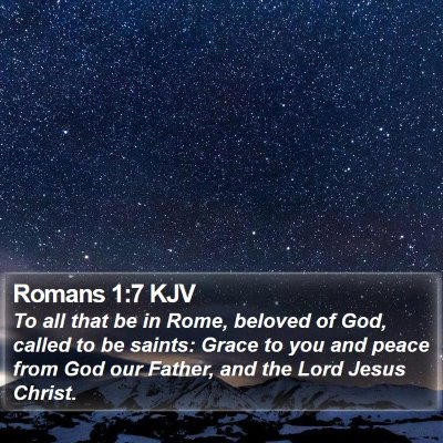 Romans 1:7 KJV Bible Verse Image