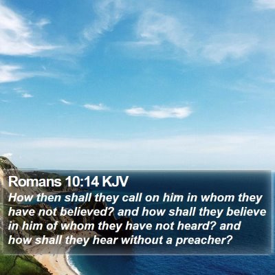 Romans 10:14 KJV Bible Verse Image