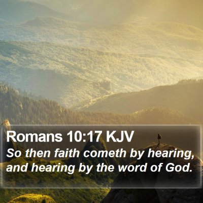 Romans 10:17 KJV Bible Verse Image