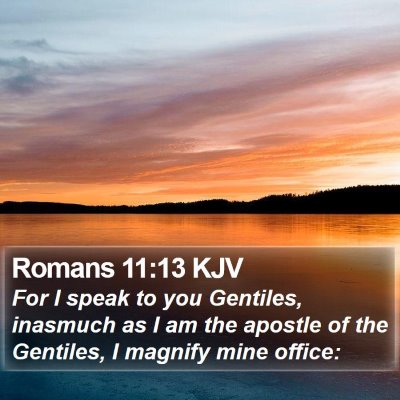 Romans 11:13 KJV Bible Verse Image