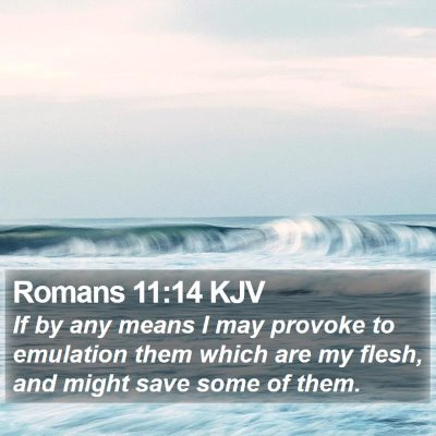 Romans 11:14 KJV Bible Verse Image