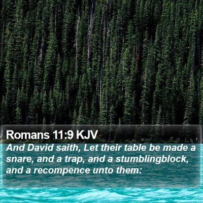 Romans 11:9 KJV Bible Verse Image