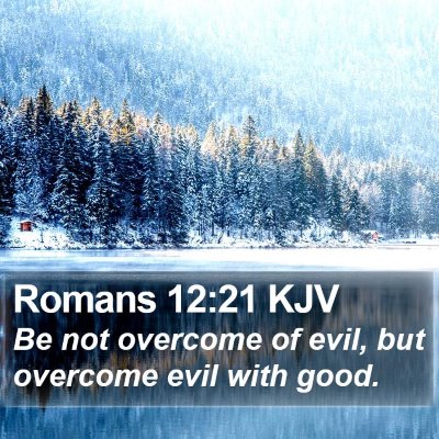 Romans 12:21 KJV Bible Verse Image