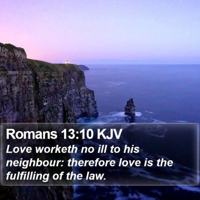 Romans 13:10 KJV Bible Verse Image