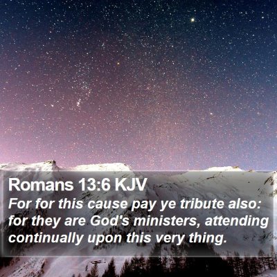 Romans 13:6 KJV Bible Verse Image