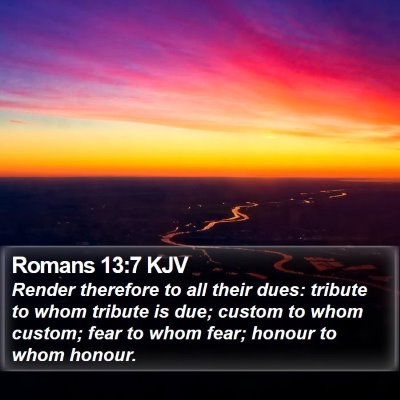 Romans 13:7 KJV Bible Verse Image