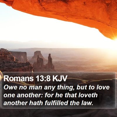 Romans 13:8 KJV Bible Verse Image