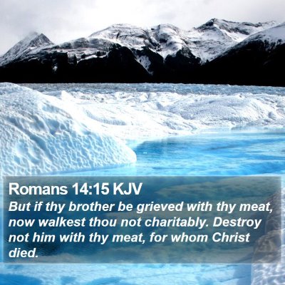 Romans 14:15 KJV Bible Verse Image