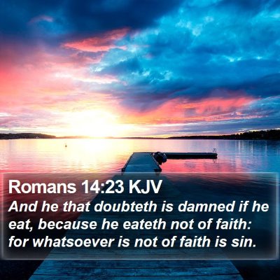 Romans 14:23 KJV Bible Verse Image
