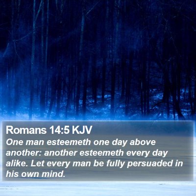 Romans 14:5 KJV Bible Verse Image
