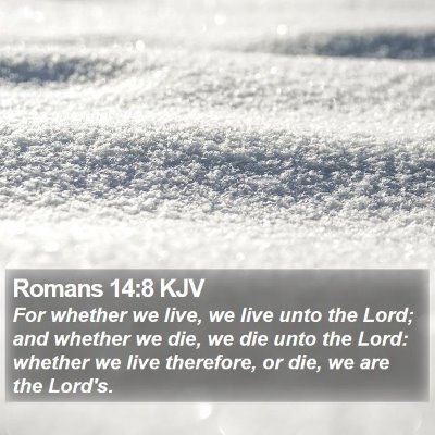 Romans 14:8 KJV Bible Verse Image