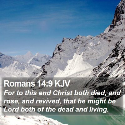 Romans 14:9 KJV Bible Verse Image