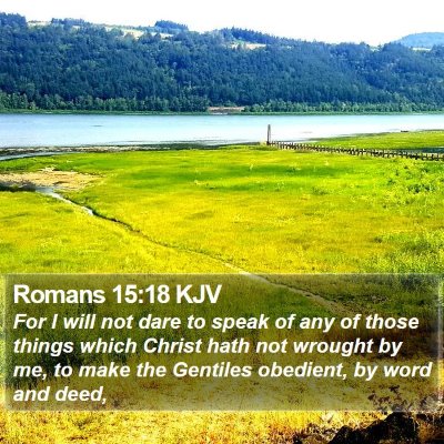 Romans 15:18 KJV Bible Verse Image