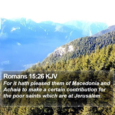Romans 15:26 KJV Bible Verse Image