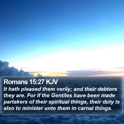 Romans 15:27 KJV Bible Verse Image