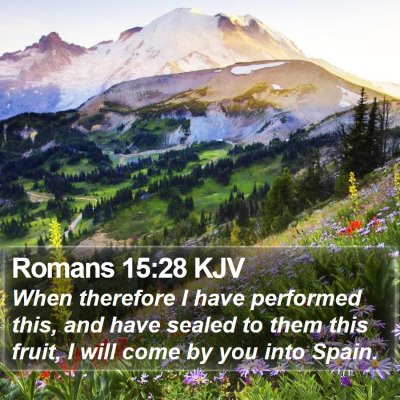 Romans 15:28 KJV Bible Verse Image