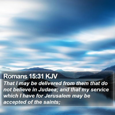 Romans 15:31 KJV Bible Verse Image