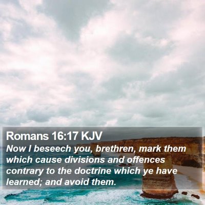 Romans 16:17 KJV Bible Verse Image