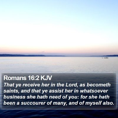 Romans 16:2 KJV Bible Verse Image