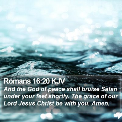 Romans 16:20 KJV Bible Verse Image