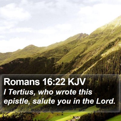 Romans 16:22 KJV Bible Verse Image