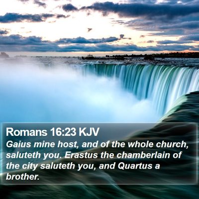 Romans 16:23 KJV Bible Verse Image