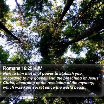 Romans 16:25 KJV Bible Verse Image