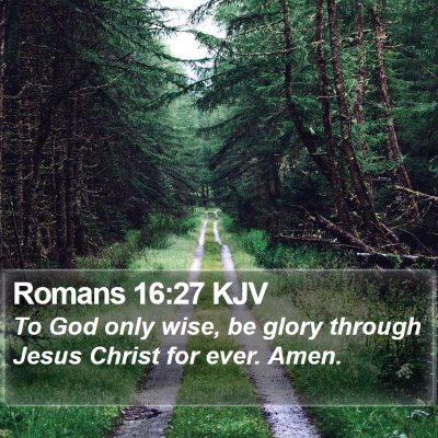 Romans 16:27 KJV Bible Verse Image
