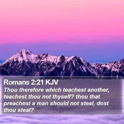 Romans 2:21 KJV Bible Verse Image