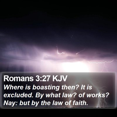 Romans 3:27 KJV Bible Verse Image