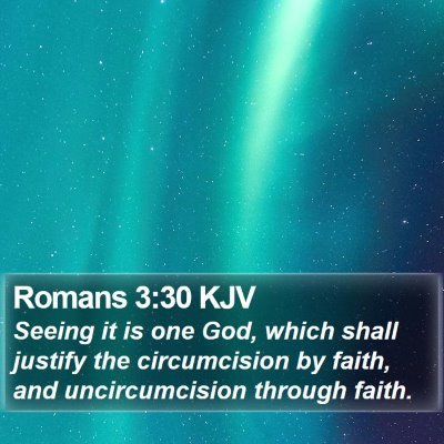 Romans 3:30 KJV Bible Verse Image