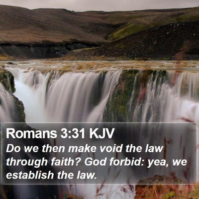 Romans 3:31 KJV Bible Verse Image