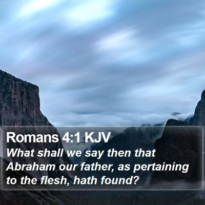 Romans 4:1 KJV Bible Verse Image