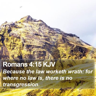 Romans 4:15 KJV Bible Verse Image